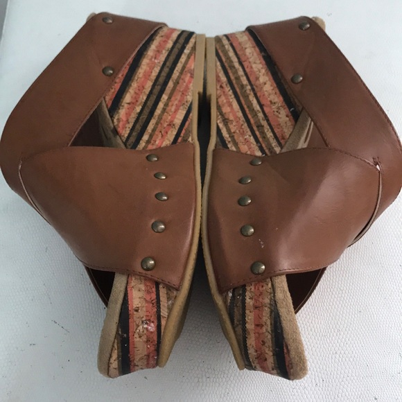 Ruff Hewn brown cork wedge sandal, size 8.5 - Picture 7 of 11